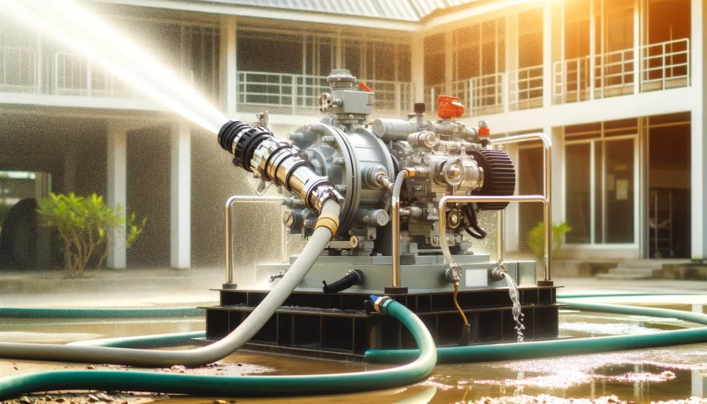 Đảm bảo áp suất và lưu lượng nước đủ lớn là yếu tố quan trọng để máy bơm chữa cháy có thể dập tắt đám cháy nhanh chóng và hiệu quả
