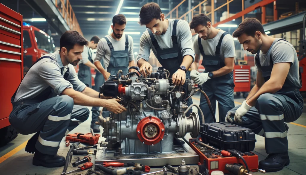 Khi máy bơm PCCC rung lắc mạnh, cần kiểm tra và điều chỉnh cân bằng ngay